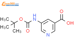 5-叔丁氧羰基氨基吡啶-3-羧酸结构式图片|337904-92-4结构式图片