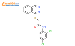 N-(2,4-二氯苯基)-2-[(4-甲基酞-1-基)硫烷基]乙酰胺结构式图片|337925-50-5结构式图片