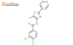 5-Methyl-2-(4-pyridinyl)-1,3-thiazol-4-yl 3,4-dichlorobenzenecarboxylate结构式图片|338398-89-3结构式图片