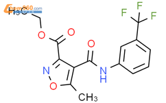 Ethyl 5-methyl-4-{[3-(trifluoromethyl)anilino]-carbonyl}-3-isoxazolecarboxylate结构式图片|338761-34-5结构式图片