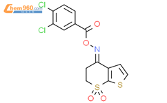[(E)-(7,7-dioxo-5,6-dihydrothieno[2,3-b]thiopyran-4-ylidene)amino] 3,4-dichlorobenzoate结构式图片|338776-78-6结构式图片