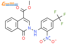 Methyl 2-[2-nitro-4-(trifluoromethyl)anilino]-1-oxo-1,2-dihydro-4-isoquinolinecarboxylate结构式图片|339106-36-4结构式图片
