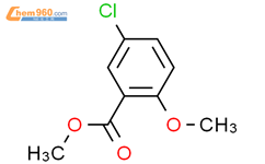 5-氯-2-甲氧基苯甲酸甲酯结构式图片|33924-48-0结构式图片