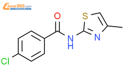 4-chloro-N-(4-methyl-1,3-thiazol-2-yl)benzamide结构式图片|339283-30-6结构式图片