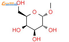 α-D-乳酸吡喃糖苷甲酯单水合物结构式图片|3396-99-4结构式图片