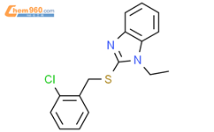 2-chlorobenzyl 1-ethyl-1H-benzimidazol-2-yl sulfide结构式图片|340741-04-0结构式图片