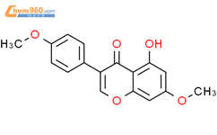 4',7-二甲氧基-5-羟基异黄酮结构式图片|34086-51-6结构式图片