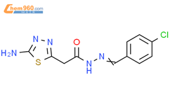 2-(5-amino-1,3,4-thiadiazol-2-yl)-N-[(E)-(4-chlorophenyl)methylideneamino]acetamide结构式图片|342593-20-8结构式图片