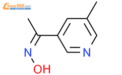 (9CI)-1-(5-甲基-3-吡啶)-乙酮肟结构式图片|342602-13-5结构式图片