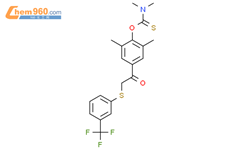 O-[2,6-Dimethyl-4-(2-{[3-(trifluoromethyl)phenyl]sulfanyl}acetyl)phenyl] N,N-dimethylcarbamothioate结构式图片|344279-56-7结构式图片
