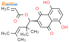 β,β′－二甲基丙烯酰阿卡宁结构式图片|34539-65-6结构式图片
