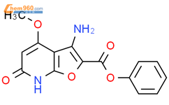 苯基 3-氨基-6,7-二氢-4-甲氧基-6-氧代呋喃[2,3-b]吡啶-2-羧酸酯结构式图片|350795-29-8结构式图片