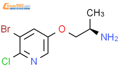 2-Propanamine, 1-[(5-bromo-6-chloro-3-pyridinyl)oxy]-, (2R)-结构式图片|352703-95-8结构式图片
