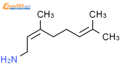 3,7-二甲基-2,6-辛二烯基胺结构式图片|35278-77-4结构式图片