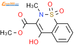 4-羟基-2-甲基-2H-1,2-苯并噻嗪-3-羧酸甲酯-1,1-二氧化物结构式图片|35511-15-0结构式图片