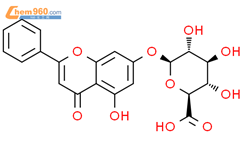 白杨素-7-O-葡萄糖醛酸苷结构式图片|35775-49-6结构式图片