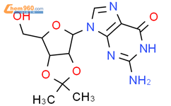 2',3'-O-异丙亚基鸟苷结构式图片|362-76-5结构式图片