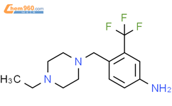 4-[(4-Ethyl-1-piperazinyl)methyl]-3-(trifluoromethyl)aniline结构式图片|3630125-91-6结构式图片