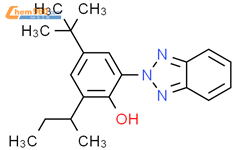 2-(2'-羟基-3'-异丁基-5'-叔丁基苯基)苯并三唑结构式图片|36437-37-3结构式图片