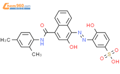 1-偶氮-2-羟基-3-(酰基-2,4-二甲苯胺)-萘-1-(2-羟基苯-5-磺酸)结构式图片|36505-52-9结构式图片