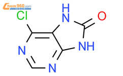 6-Chloro-7H-purin-8(9H)-one结构式图片|37527-48-3结构式图片