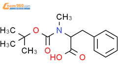 Boc-N-甲基-L-苯丙氨酸结构式图片|37553-65-4结构式图片