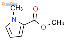 1-甲基吡咯-2-羧酸甲酯结构式图片|37619-24-2结构式图片