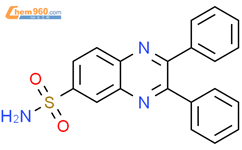 2,3-二苯基-6-喹喔啉磺酰胺结构式图片|380347-87-5结构式图片
