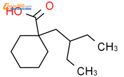 1-(2-乙基丁基)环己烷羧酸结构式图片|381209-09-2结构式图片