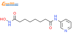 N-羟基-N'-3-吡啶基辛烷二酰胺结构式图片|382180-17-8结构式图片
