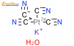 四氰基铂酸钾(II)水合物结构式图片|38245-27-1结构式图片