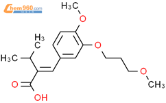 2-异丙基-3-[4-甲氧基-3-(3-甲氧基丙氧基)苯基]丙烯酸结构式图片|387868-07-7结构式图片