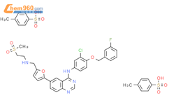 N-[3-氯-4-[(3-氟苯基)甲氧基]苯基]-6-[5-[(2-甲磺酰乙基氨基)甲基]-2-呋喃基]喹唑啉-4-胺二对甲苯磺酸盐