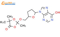 Inosine, 2',3'-dideoxy-5'-O-(2,4,4-trimethyl-5-oxo-1,3-dioxolan-2-yl)-结构式图片|389128-06-7结构式图片