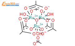 醋酸钌(III),乙酸[六(乙酸根)-μ3-氧-三(水)三钌(Ⅲ)]结构式图片|38998-79-7结构式图片