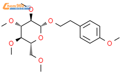 β-D-吡喃葡萄糖糖苷，2-（4-甲氧基苯基）乙基2,3,4,6-四-O-甲基-（9CI，ACI）结构式图片|39032-11-6结构式图片