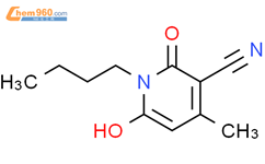 N-丁基-3-氰基-4-甲基-6-羟基-2-吡啶酮结构式图片|39108-47-9结构式图片