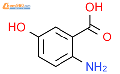 2-氨基-5-羟基苯甲酸结构式图片|394-31-0结构式图片