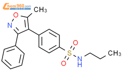 Benzenesulfonamide, 4-(5-methyl-3-phenyl-4-isoxazolyl)-N-propyl-结构式图片|396069-72-0结构式图片
