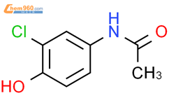 3-氯-4-羟基乙酰苯胺结构式图片|3964-54-3结构式图片