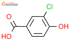 3-氯-4-羟基苯甲酸半水合物结构式图片|3964-58-7结构式图片