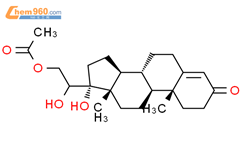 17.20βF-dihydroxy-21-acetoxy-pregnen-(4)-one-(3)結構式圖片|39703-74-7結構式圖片
