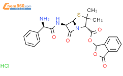 盐酸酞氨西林结构式图片|39878-70-1结构式图片