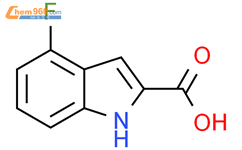 4-氟吲哚-2-甲酸结构式图片|399-68-8结构式图片