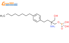 2-氨基-2-(羟基甲基)-4-(4-辛基苯基)丁基磷酸二氢酯结构式图片|402615-91-2结构式图片