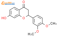 2-(3,4-二甲氧基-苯基)-7-羟基-色满-4-酮结构式图片|40433-32-7结构式图片