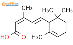 (2E,4E)-3-methyl-5-(2,6,6-trimethylcyclohex-2-en-1-yl)penta-2,4-dienoic acid結構式圖片|41033-69-6結構式圖片