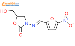 5-(hydroxymethyl)-3-[(5-nitrofuran-2-yl)methylideneamino]-1,3-oxazolidin-2-one结构式图片|41359-15-3结构式图片