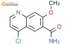 4-氯-7-甲氧基喹啉-6-甲酰胺结构式图片|417721-36-9结构式图片