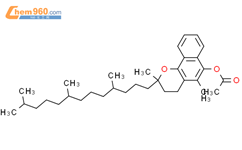 [2,5-dimethyl-2-(4,8,12-trimethyltridecyl)-3,4-dihydrobenzo[h]chromen-6-yl] Acetate结构式图片|4197-92-6结构式图片